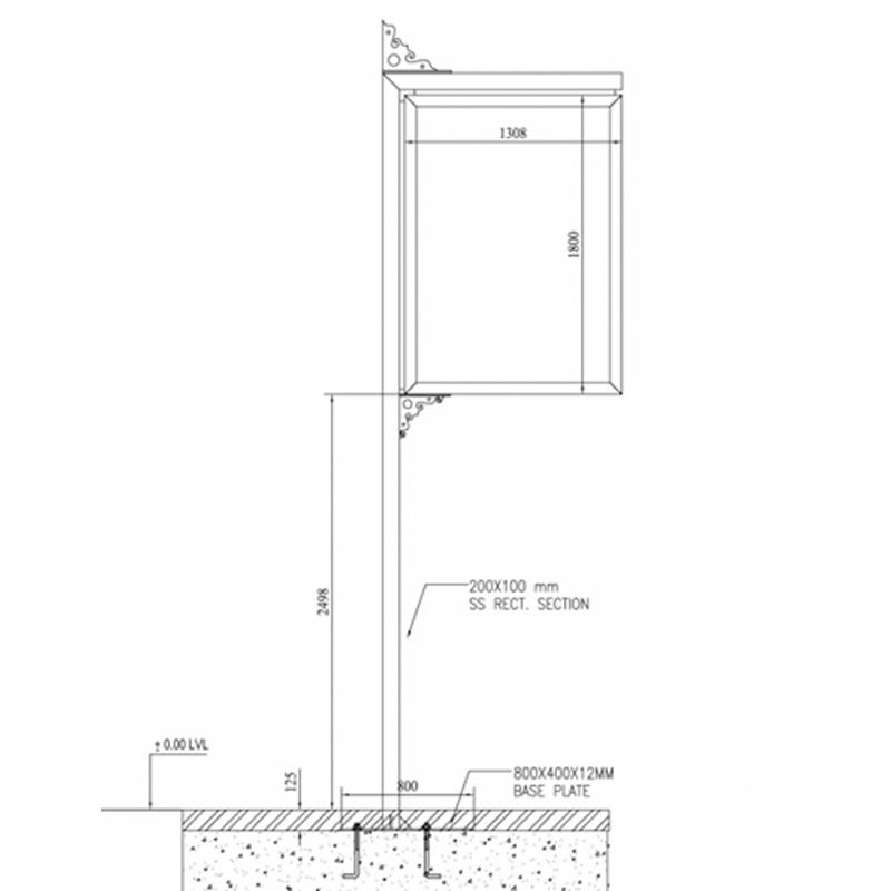 Unipole Side Mounted Signage