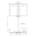 Unipole Signage Pole Double Flag Signage