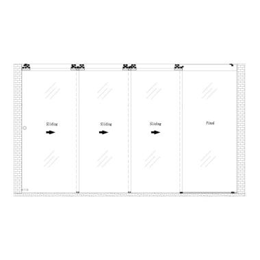 Four Panels Door Sliding Set | Ozone