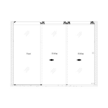Three Panels Door Sliding Set | Ozone