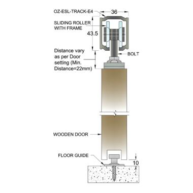 Complete Synchronised Door Set W|O Track for Framed | Wooden Door | Ozone
