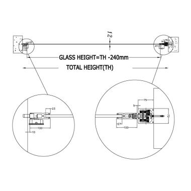 Lower door strip (hinge + surface bolt) | Ozone