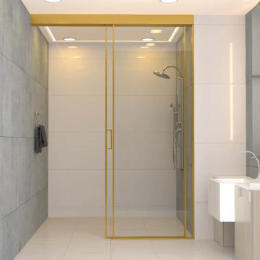Slim Frame Sliding Shower System 1+1 | Ozone