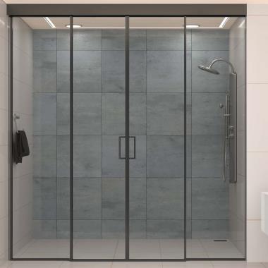 Slim Frame Sliding Shower System 2+2 | Ozone